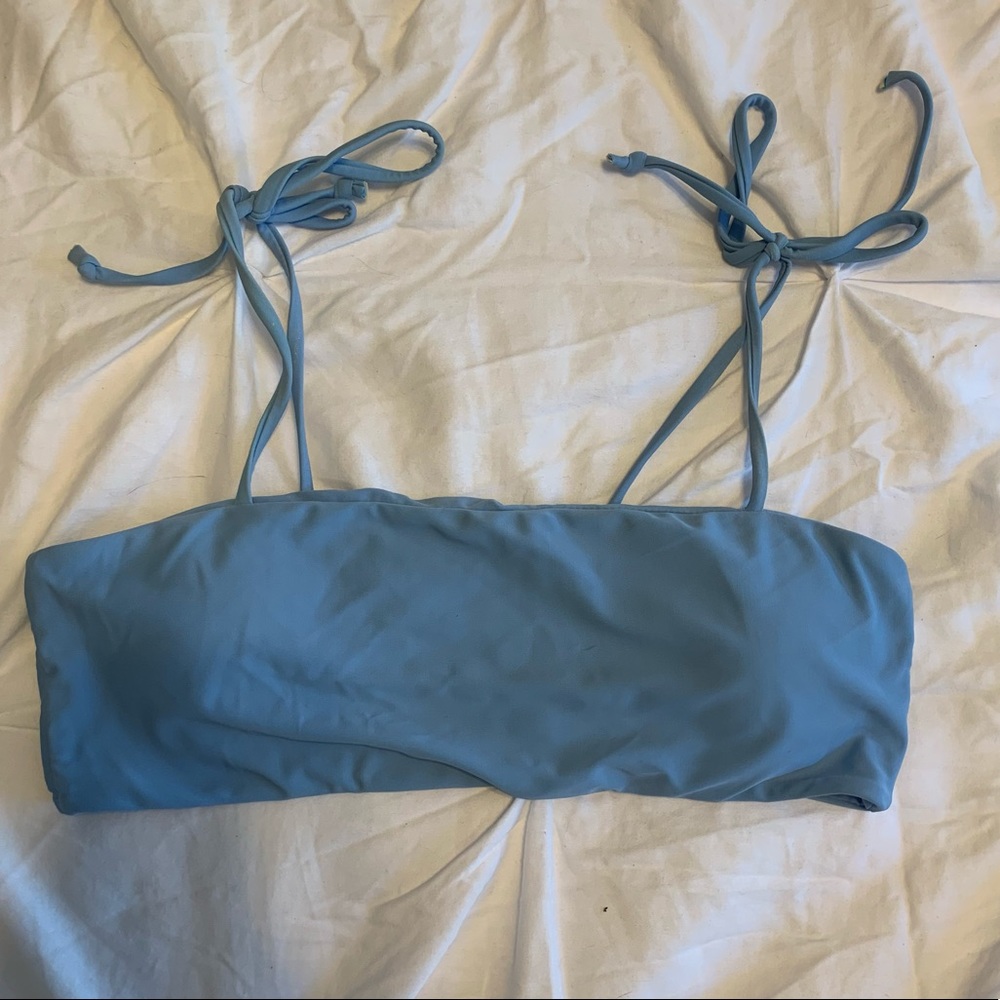 Light blue bikini top
